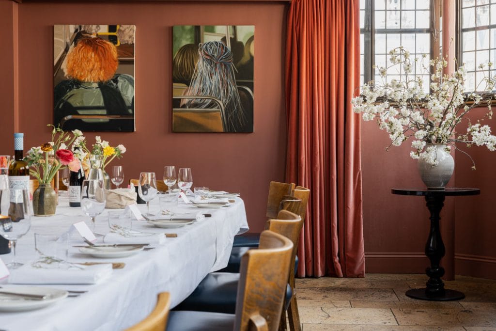 2023 - Quod Restaurant & Bar - Oxford - Red Room Private Dining Venue Modern Art