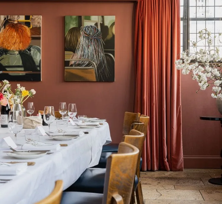 2023 - Quod Restaurant & Bar - Oxford - Red Room Private Dining Venue Modern Art